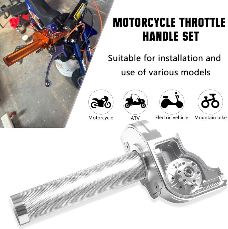 JXPANG مجموعة دواسة دراجة نارية، 7/8" مقابض دواسة سريعة مع كابل دواسة من سبائك الألمنيوم عالمية لـ CRF KLX SSR TTR 110 125 150 250cc دراجة ترابية ATV دراجة صغيرة - Image 5